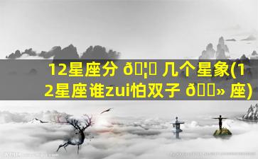 12星座分 🦉 几个星象(12星座谁zui
怕双子 🌻 座)